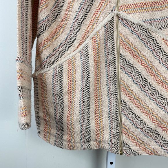 Soft Surroundings Cotton Jacquard Rayadas Jacket Metallic Stripe Womens Medium - Picture 4 of 7